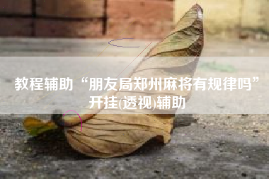 教程辅助“朋友局郑州麻将有规律吗”开挂(透视)辅助