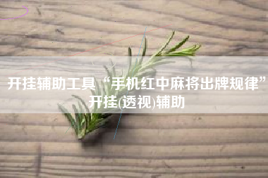 开挂辅助工具“手机红中麻将出牌规律”开挂(透视)辅助