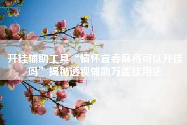 开挂辅助工具“情怀宜春麻将可以开挂吗”揭秘透视辅助万能挂用法 开挂辅助工具“情怀宜春麻将可以开挂吗”揭秘透视辅助万能挂用法