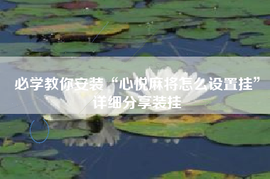 必学教你安装“心悦麻将怎么设置挂”详细分享装挂