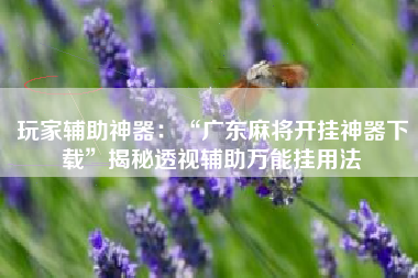 玩家辅助神器：“广东麻将开挂神器下载”揭秘透视辅助万能挂用法