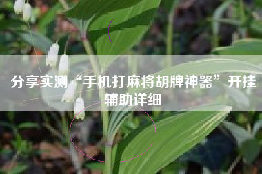 分享实测“手机打麻将胡牌神器”开挂辅助详细 分享实测“手机打麻将胡牌神器”开挂辅助详细