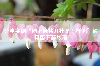 分享实测“网上麻将开挂是怎样的”通用版下载教程