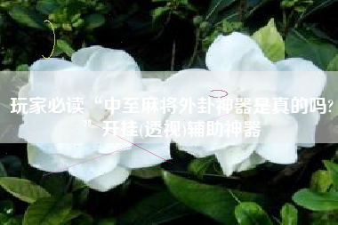 玩家必读“中至麻将外卦神器是真的吗?”开挂(透视)辅助神器 玩家必读“中至麻将外卦神器是真的吗?”开挂(透视)辅助神器