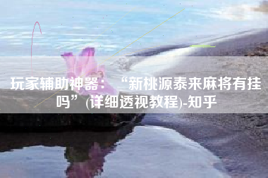 玩家辅助神器：“新桃源泰来麻将有挂吗”(详细透视教程)-知乎