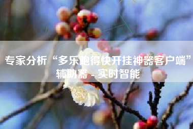 专家分析“多乐跑得快开挂神器客户端”辅助器 - 实时智能 专家分析“多乐跑得快开挂神器客户端”辅助器 - 实时智能