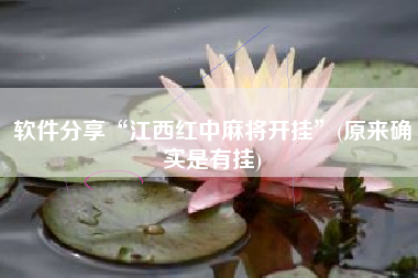软件分享“江西红中麻将开挂”(原来确实是有挂) 软件分享“江西红中麻将开挂”(原来确实是有挂)