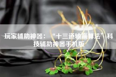 玩家辅助神器：“十三道输赢算法”科技辅助神器手机版