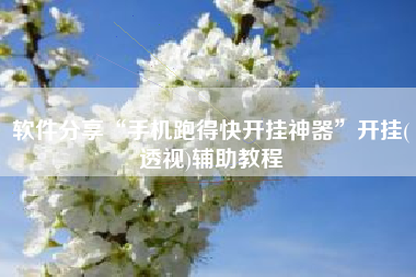 软件分享“手机跑得快开挂神器”开挂(透视)辅助教程