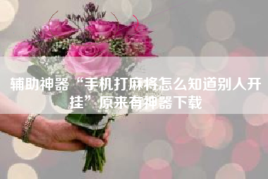 辅助神器“手机打麻将怎么知道别人开挂”原来有神器下载