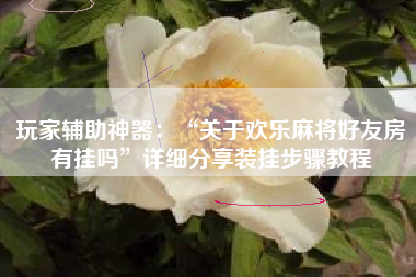 玩家辅助神器:“关于欢乐麻将好友房有挂吗”详细分享装挂步骤教程 玩家辅助神器:“关于欢乐麻将好友房有挂吗”详细分享装挂步骤教程